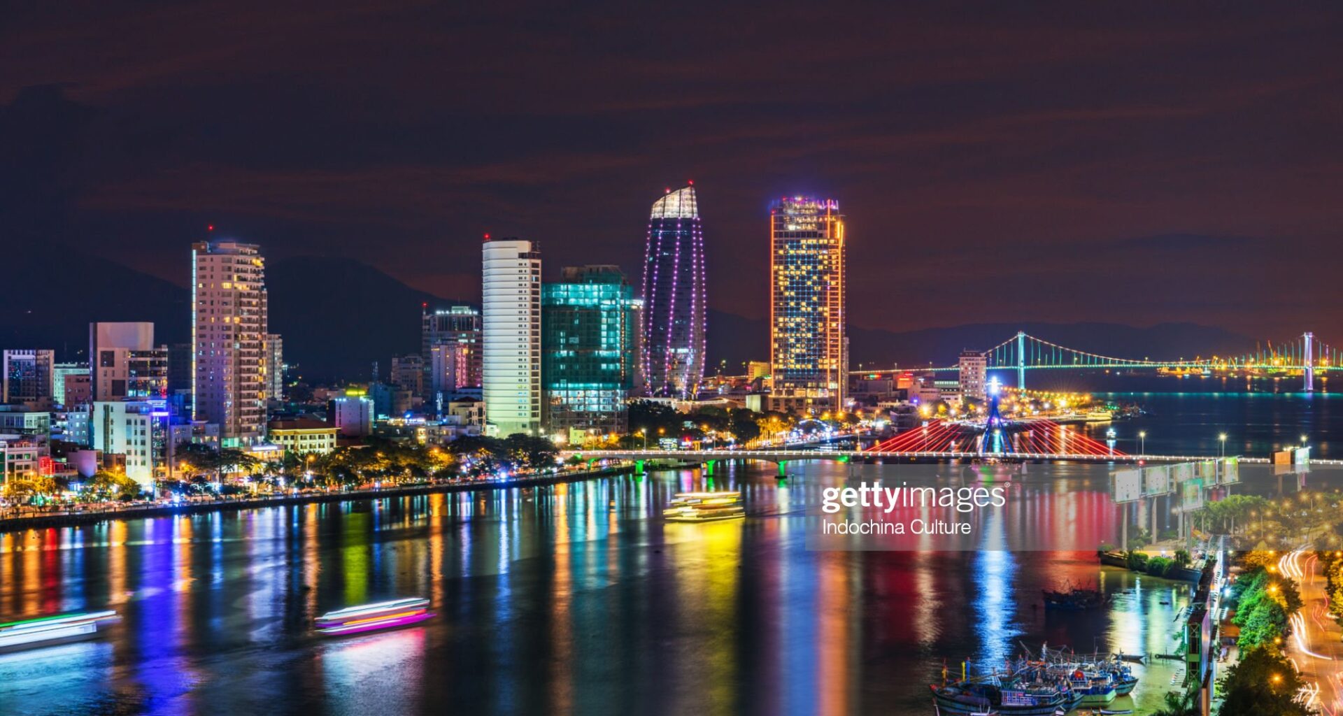 Vista del distrito de Da Nang sobre el río Han